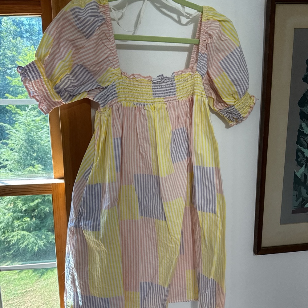 Urban Outfitters Multicolor Patchwork Mini babydoll Dress
